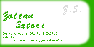 zoltan satori business card